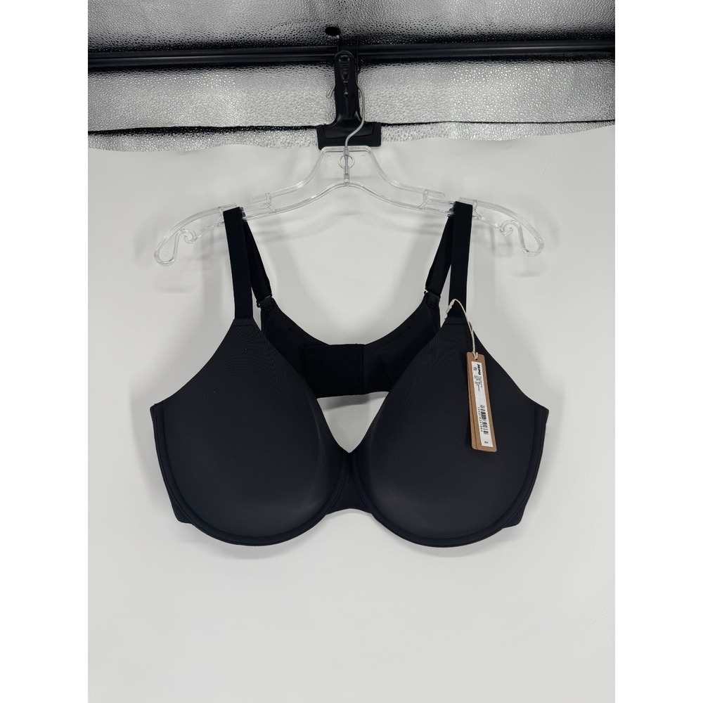 SKIMS Fits Everybody T Shirt Bra Womens Size 42D Onyx Black Padded Underwired